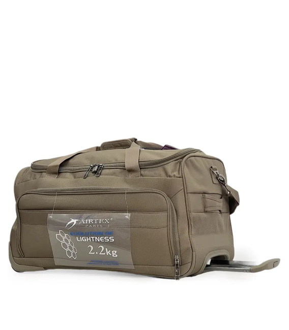 Сумка дорожня на колесах Airtex 830 бежева картинка, зображення, фото