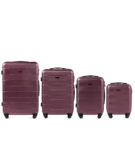 Набор Чемоданов Wings 401 4 в 1 бордовый фото, картинка, изображение