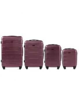Набір валіз Wings 401 4 в 1 бордовий - картинка, зображення, фото валізи