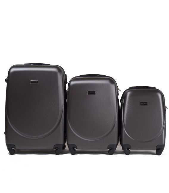 Набір валіз Wings 310 3 в 1 графітовий - картинка, зображення, фото валізи
