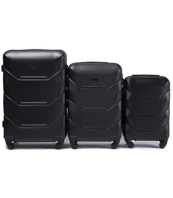 Набор Чемоданов Wings 147 3 в 1 черный фото, картинка, изображение