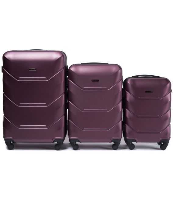 Набор Чемоданов Wings 147 3 в 1 бордовый фото, картинка, изображение