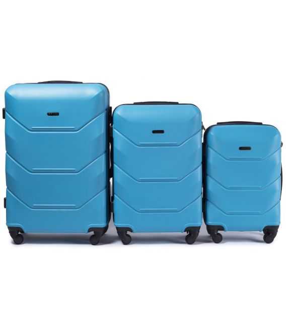 Набір Валіз Wings 147 3 в 1 голубий картинка, зображення, фото