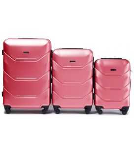 Набор Чемоданов Wings 147 3 в 1 коралловый фото, картинка, изображение