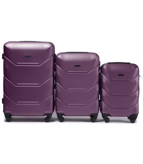 Набір Валіз Wings 147 3 в 1 т. фіолетовий - картинка, зображення, фото валізи