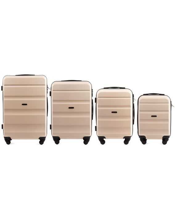 Набір валіз Wings AT01 4 в 1 молочний - картинка, зображення, фото валізи