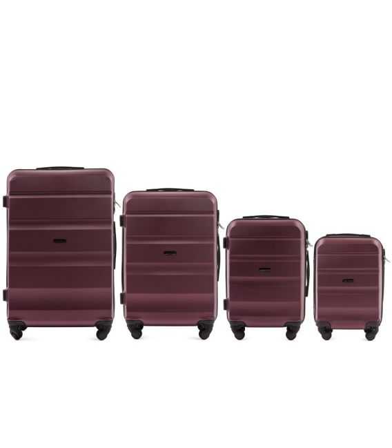 Набор Чемоданов Wings AT01 4 в 1 бордовый фото, картинка, изображение