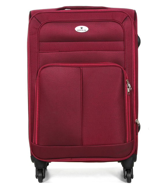 Чемодан Airtex 619 средний M Worldline бордовый фото, картинка, изображение