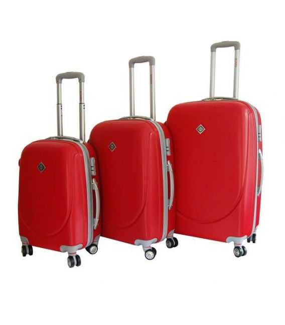 Набор Чемоданов Bonro Smile Double Wheels красный фото, картинка, изображение