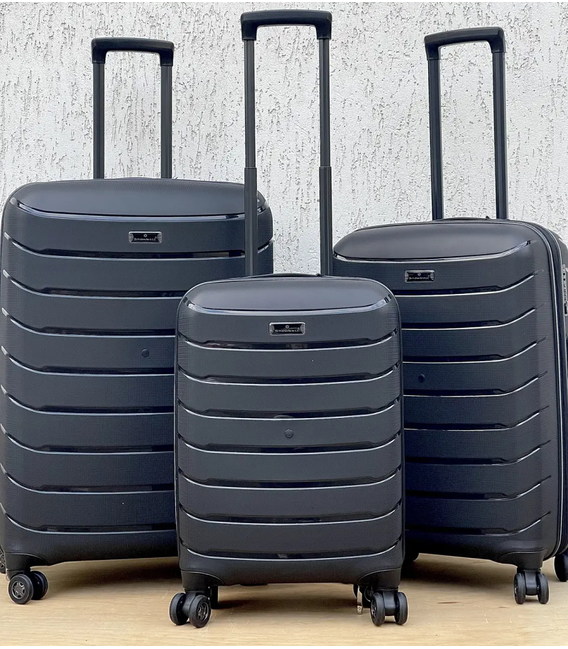 Набір Валіз Snowball 61303 3 в 1 чорний - картинка, зображення, фото валізи