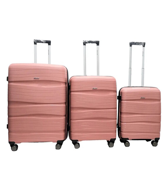 Набір валіз Airtex 283 рожеве золото - картинка, зображення, фото валізи