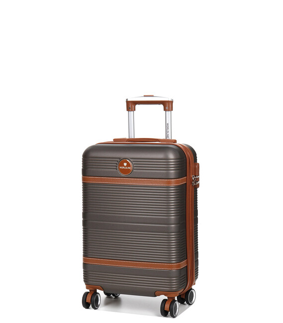 Чемодан Airtex 629 маленький S Worldline Tampa коричневый фото, картинка, изображение