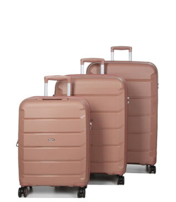 Набір валіз Airtex 646 Vega рожеве золото - картинка, зображення, фото валізи