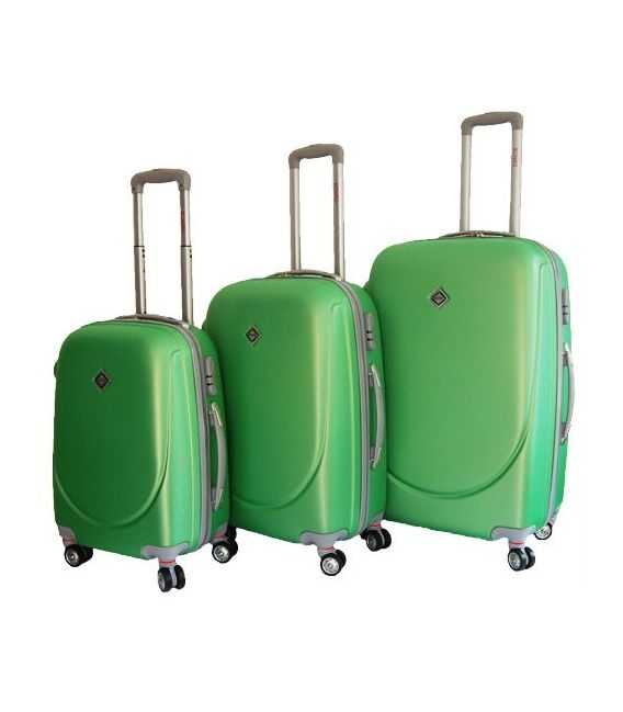 Набор Чемоданов Bonro Smile Double Wheels салатовый фото, картинка, изображение