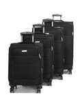 Комплект из 4 чемоданов Airtex 620 Worldline черный фото, картинка, изображение