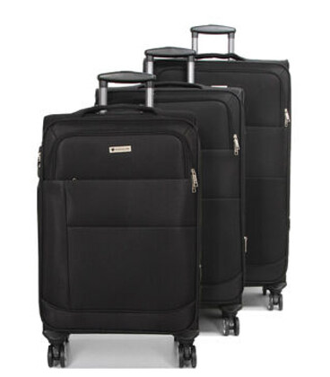 Набір з 3 валіз Airtex 620 Worldline чорний картинка, зображення, фото