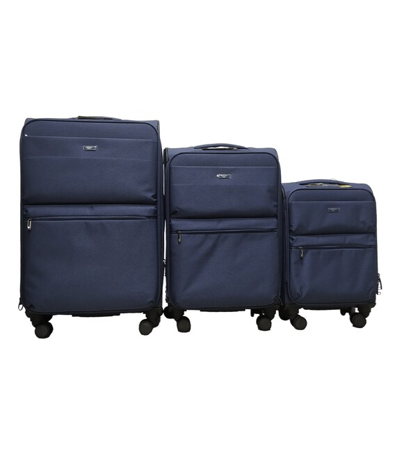 Комплект из 3 чемоданов Airtex 828 Cyllène синий фото, картинка, изображение