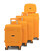 Комплект из 4 чемоданов и кейса Snowball 21204 Valparaiso желтый картинка, изображение, фото