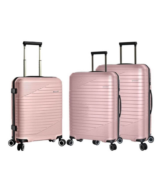 Набір валіз Snowball 24103 рожеве золото - картинка, зображення, фото валізи