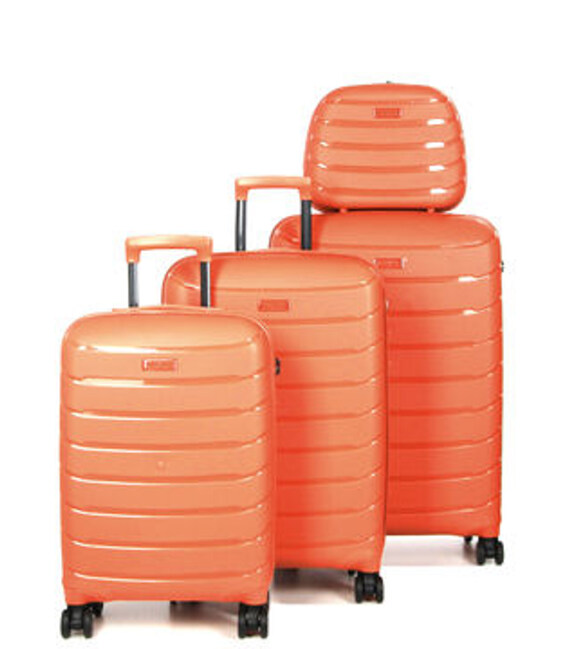 Набір Валіз Snowball 61303 3 в 1 + кейс помаранчевий - картинка, зображення, фото валізи
