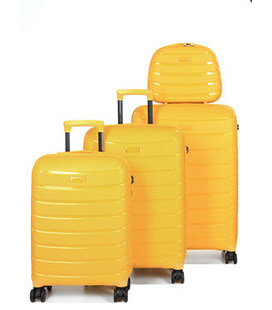 Набор Чемоданов Snowball 61303 3 в 1 + кейс желтый фото, картинка, изображение