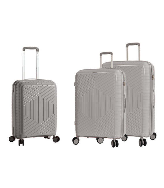 Набір валіз Snowball 20103 срібний - картинка, зображення, фото валізи
