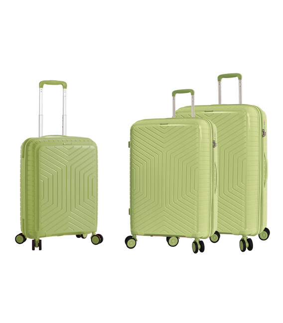 Набор чемоданов Snowball 20103 зеленый фото, картинка, изображение