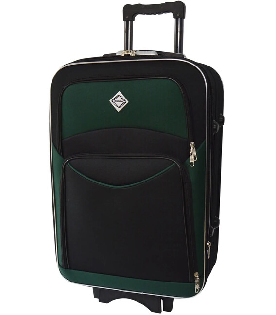 Валіза Bonro Style маленька S чорно-зелена - картинка, зображення, фото валізи