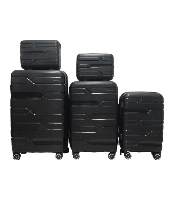 Набор чемоданов Milano 0306 5 в 1 черный фото, картинка, изображение