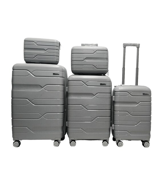 Набор чемоданов Milano 0306 5 в 1 серебристый фото, картинка, изображение