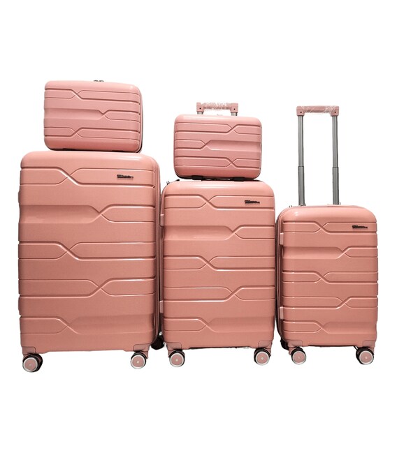 Набор чемоданов Milano 0306 5 в 1 розовый фото, картинка, изображение