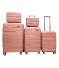 Набор чемоданов Milano 0306 5 в 1 розовый картинка, изображение, фото