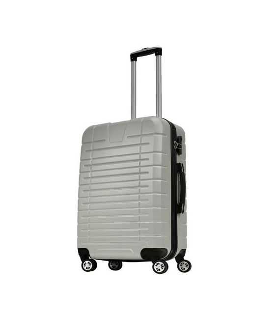 Чемодан Monopol Verona Midi серебристый фото, картинка, изображение