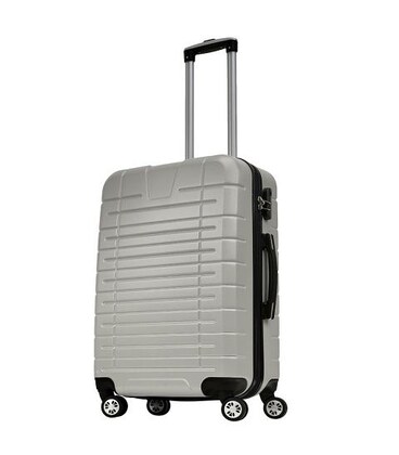 Чемодан Monopol Verona средний M серебристый фото, картинка, изображение