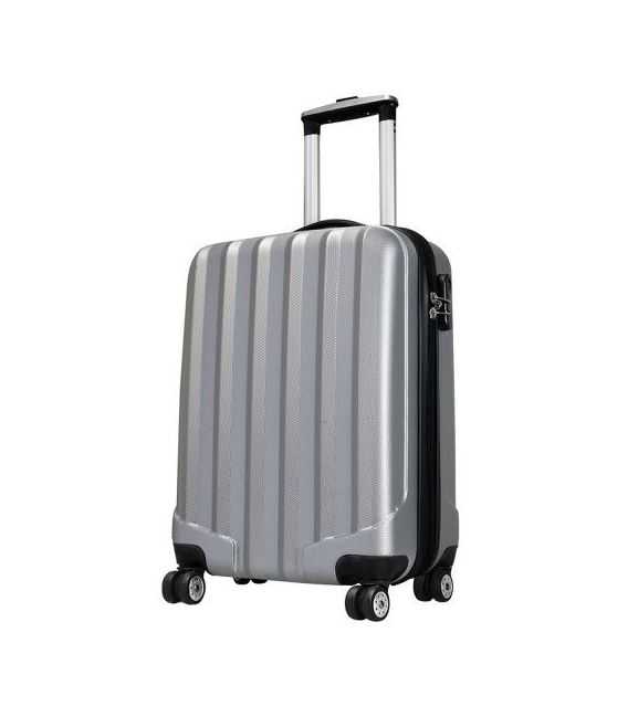 Чемодан Monopol Colombo средний M серебристый фото, картинка, изображение