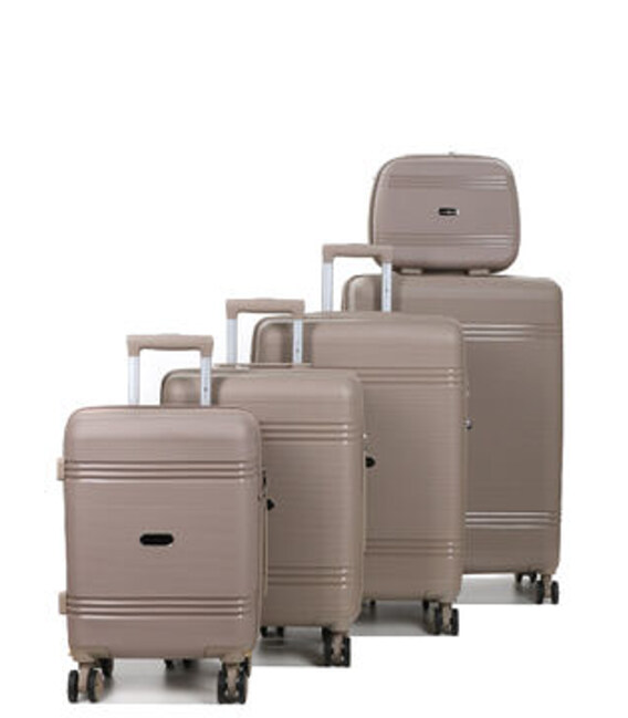 Комплект из 4 чемоданов и кейса Snowball 21204 Valparaiso шампань фото, картинка, изображение