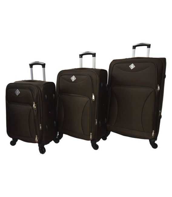 Набор Чемоданов Bonro Tourist на 4 колесах коричневый фото, картинка, изображение