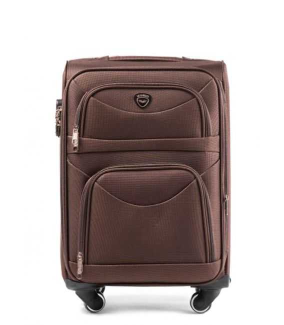 Чемодан Wings 6802 Mini коричневый 4 колесный фото, картинка, изображение