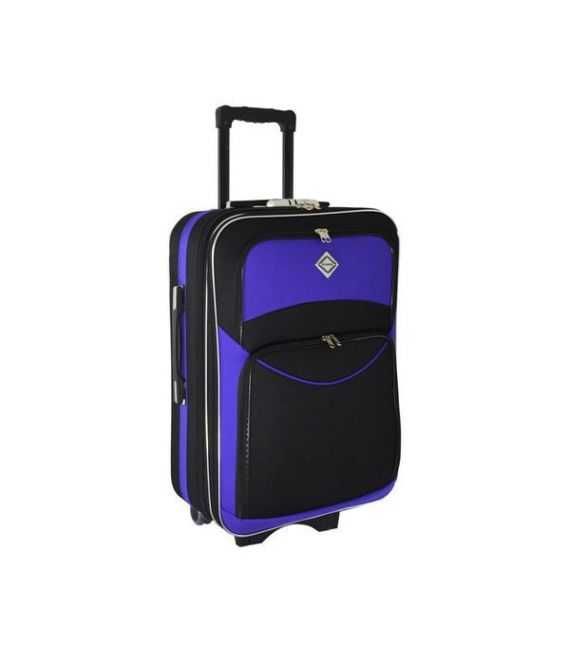 Валіза Bonro Style маленька S чорно-фіолетова - картинка, зображення, фото валізи