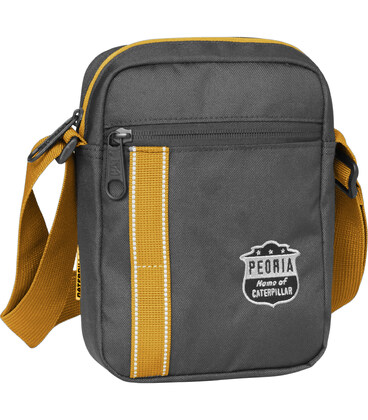 Повседневная плечевая сумка CAT Peoria 84068.521 Темный асфальт/желтый картинка, изображение, фото