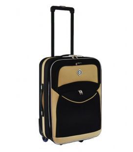 Валіза Bonro Best Mini чорно-кремова картинка, зображення, фото