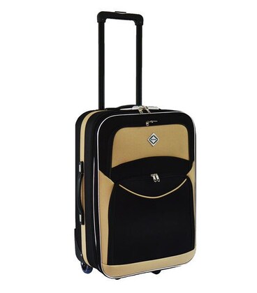 Валіза Bonro Best маленька S чорно-кремова картинка, зображення, фото