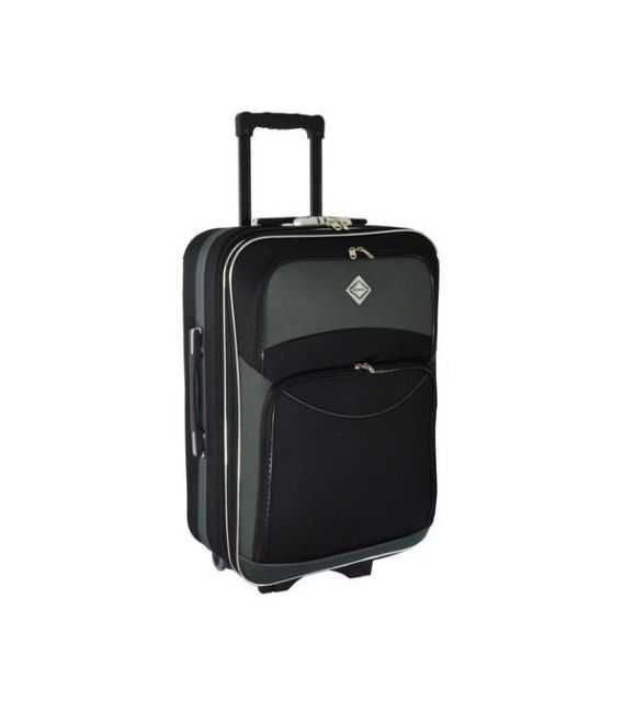 Валіза Bonro Style середня M чорно-сіра - картинка, зображення, фото валізи