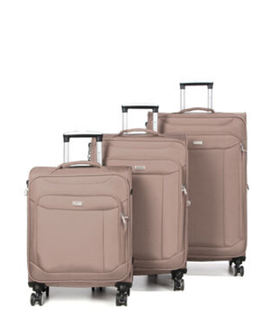 Набір Валіз Snowball 87303 3 в 1 бежевий - картинка, зображення, фото валізи