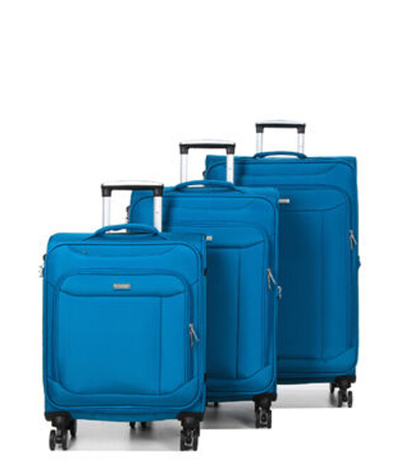 Набор Чемоданов Snowball 87303 3 в 1 голубой фото, картинка, изображение