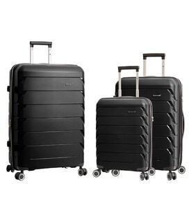Набір Валіз Snowball 33603 3 в 1 чорний - картинка, зображення, фото валізи