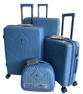 Набор чемодан Airtex 639 синий + кейс фото, картинка, изображение