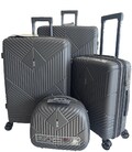 Набір валіз Airtex 639 графітовий + кейс картинка, зображення, фото