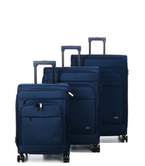 Комплект из 3 чемоданов Airtex 829 Gemini синий фото, картинка, изображение