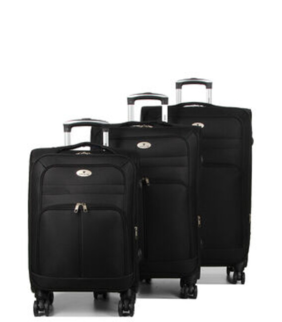 Набор чемоданов Airtex 619 Worldline 3 в 1 черный фото, картинка, изображение